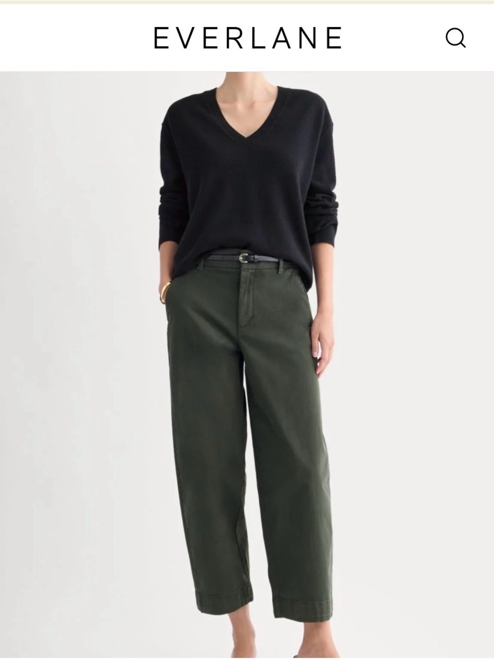 Everlane chino twill bark green